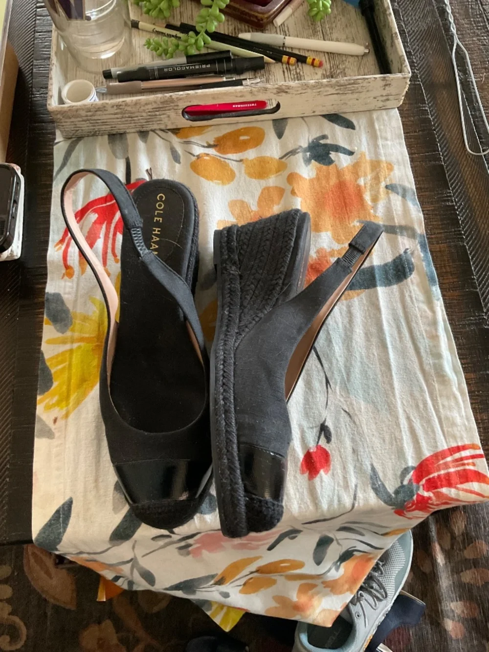 Cole Haan Cloudfeel Espadrille Wedge Slingback